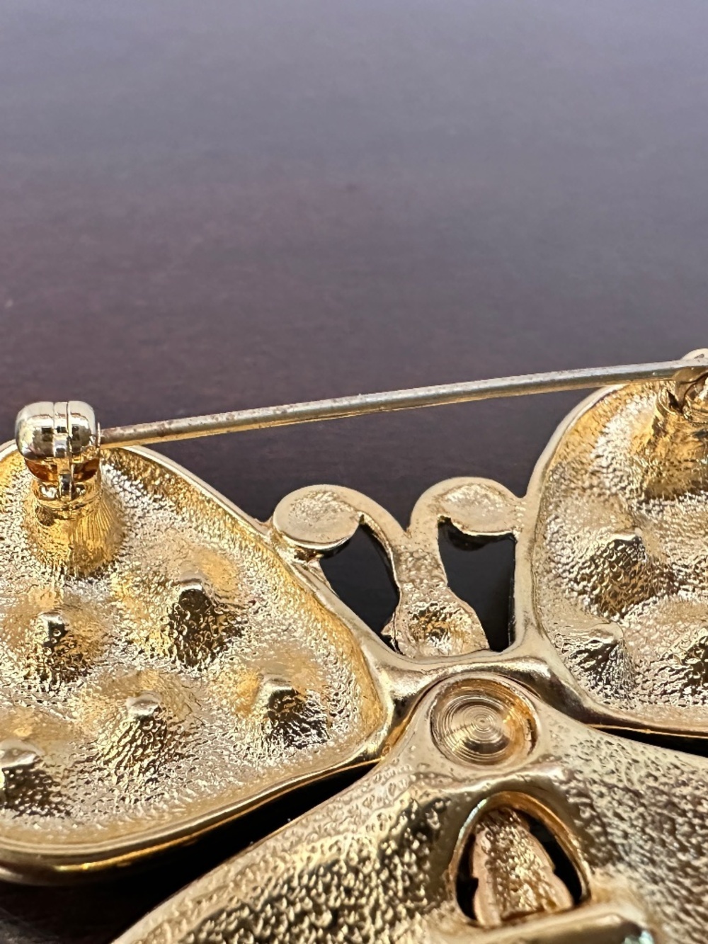 Joan Rivers Multicolored Rhinestone Gold Color Butterfly Brooch - Picture 8 of 10